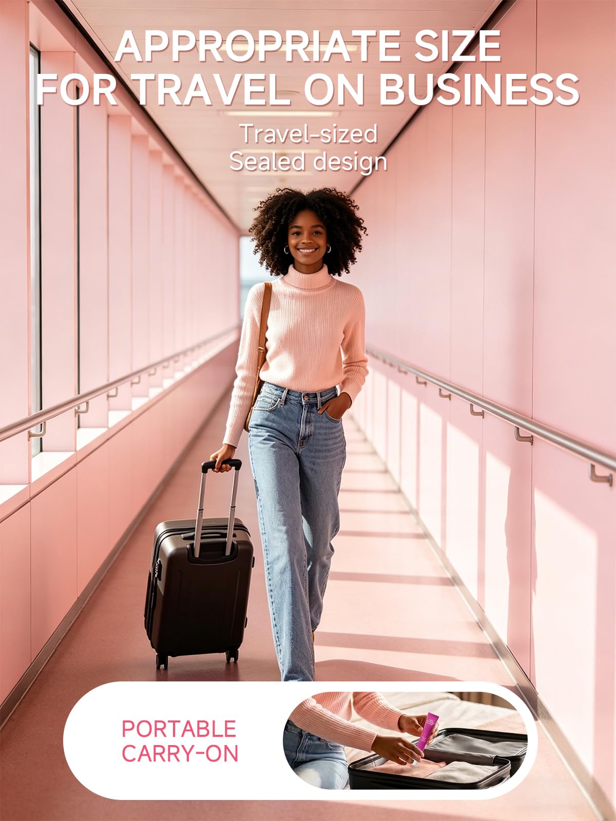 FAMIKYA used during commute to tame flyaways for instant on-the-go grooming