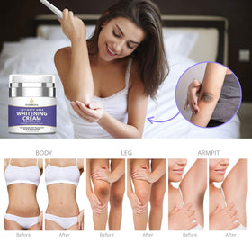 FAMIROSA cream texture on fingertips demonstrating lightweight absorption