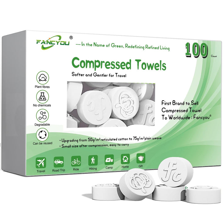 fancyou front packaging showing 100-count and compact benefit
