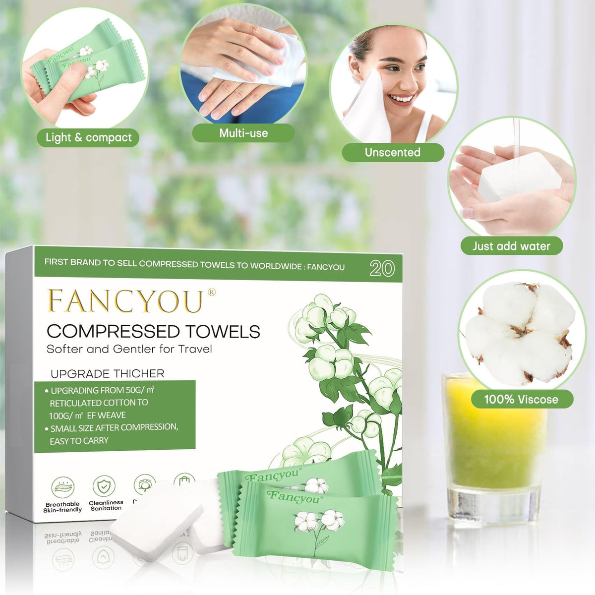 fancyou towel being used at a campsite for quick cleanups and drying