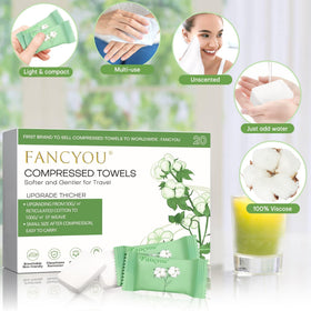 fancyou towel being used at a campsite for quick cleanups and drying
