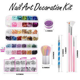Fandamei brushes and dotting tools close-up for precise nail design