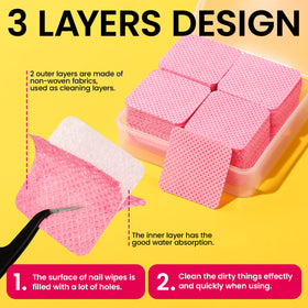 Fandamei clips in use holding acetone wipes securely for safe soak