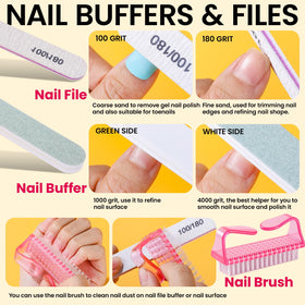 Fandamei rose cuticle oil and dust brush to hydrate and clean nails