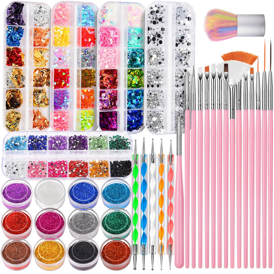 Fandamei front packaging showing full nail art kit contents and convenience