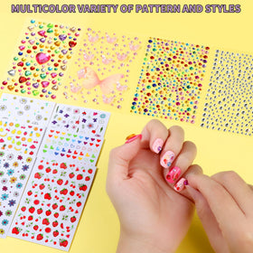 Fandamei glitter and tools layout includes brush, file and separator