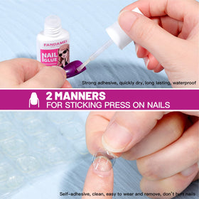 Fandamei brush-top glue applicator for precise, strong adhesion
