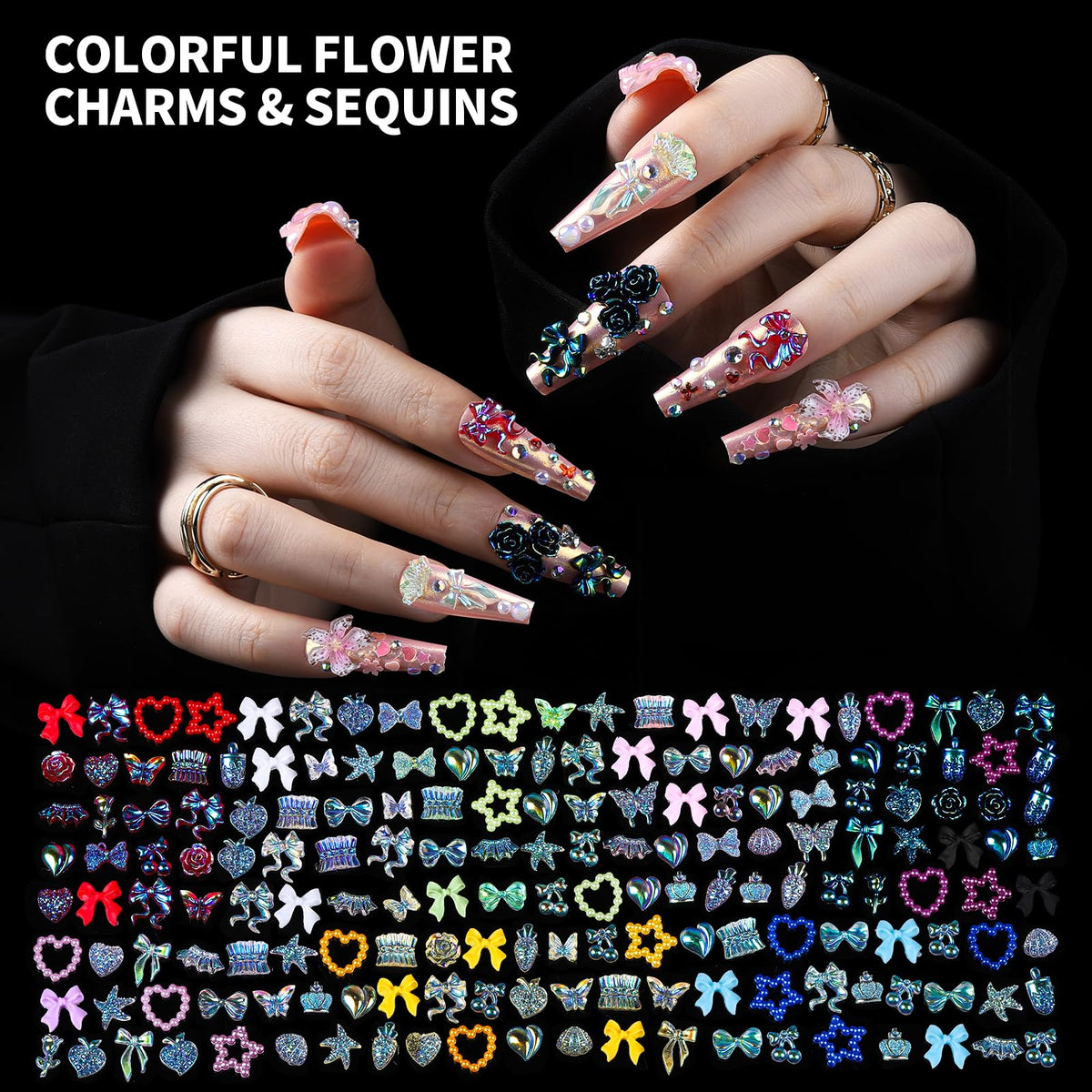 Fandamei coral Hawaii flower jewels on tray showing tropical accent effect