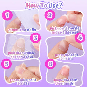 Fandamei child applying press-on nails demonstrating easy use