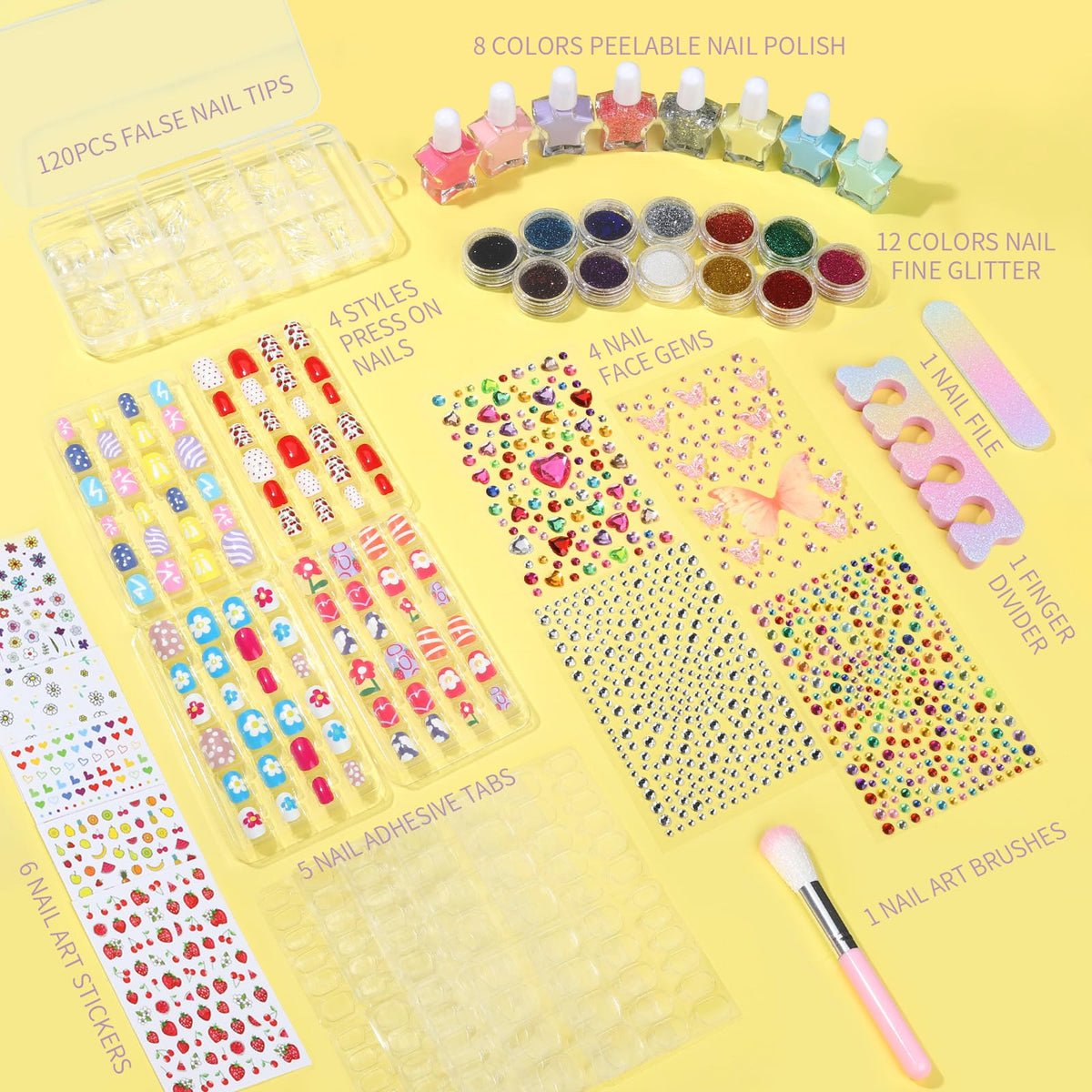 Fandamei nail tips size comparison demonstrates variety and fit choices