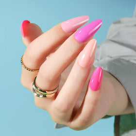 Fandamei press on nails worn on hand showing instant salon look and convenience
