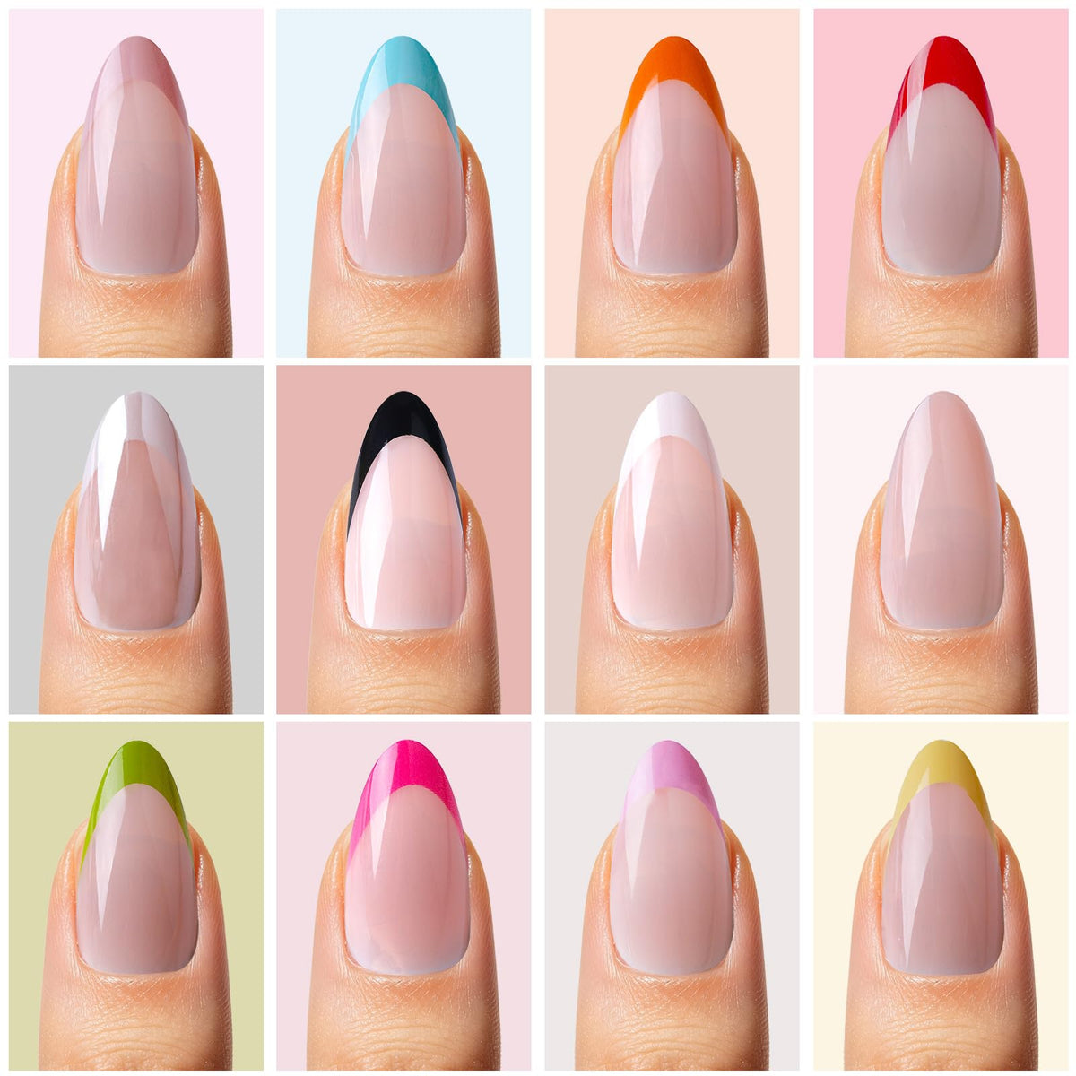 Fandamei scale comparison on a finger showing short almond length for comfortable wear