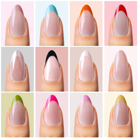 Fandamei scale comparison on a finger showing short almond length for comfortable wear