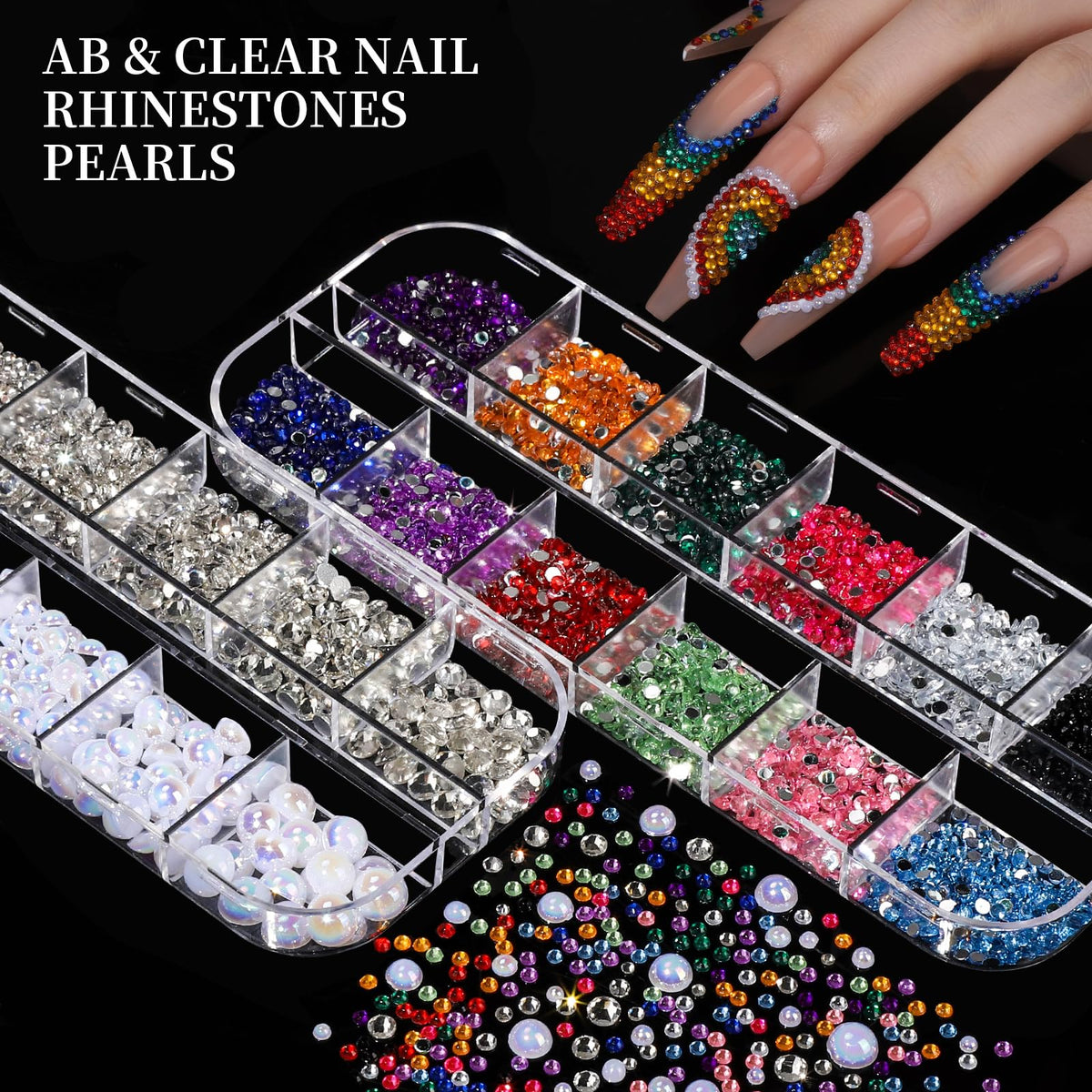 Fandamei kit beside a hand for scale, showing variety and sizing benefit