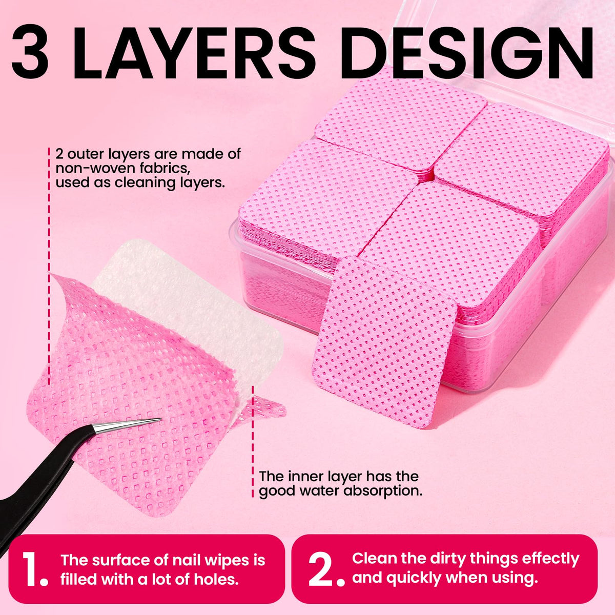 Fandamei soak-off clips closeup demonstrating secure fit and hands-free acetone contact