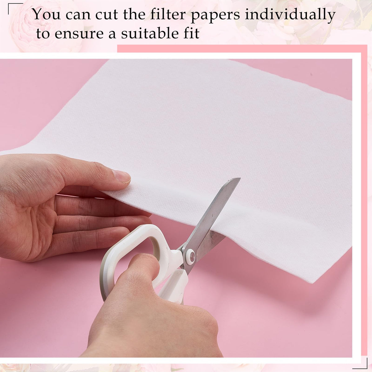 fanfanwin filter next to ruler demonstrating 24 x 20 cm size for easy fit