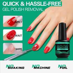 FANISN remover applied on fingernail demonstrating fast lifting benefit