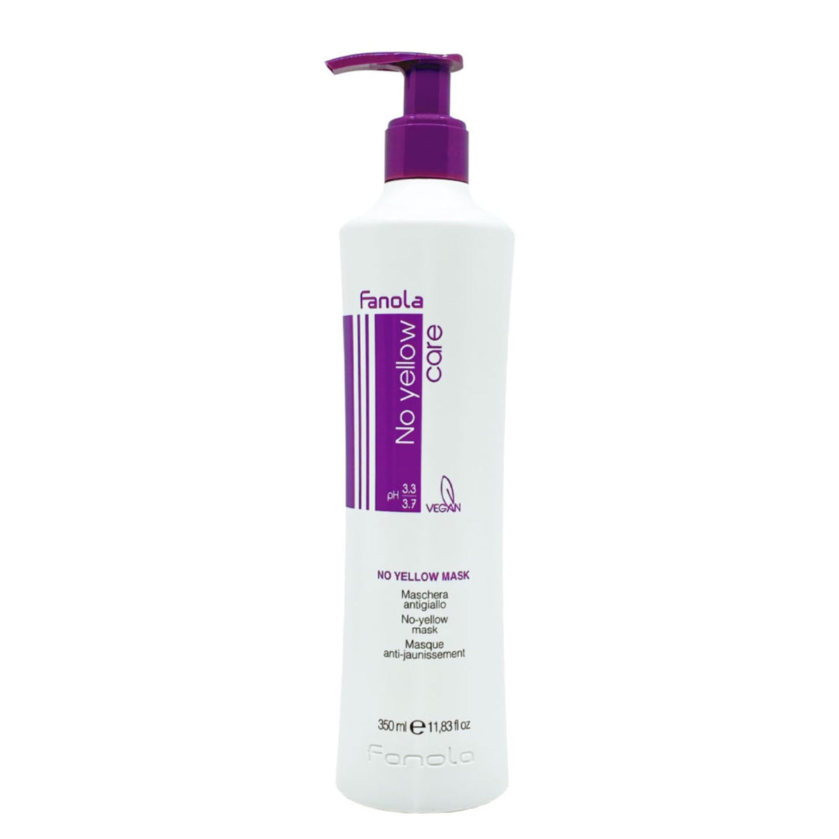 Fanola front jar showing label and violet mask, clear toning benefit