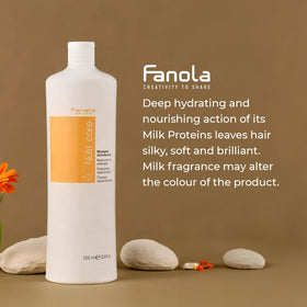 Fanola shampoo texture lather showing creamy foam and moisturizing action