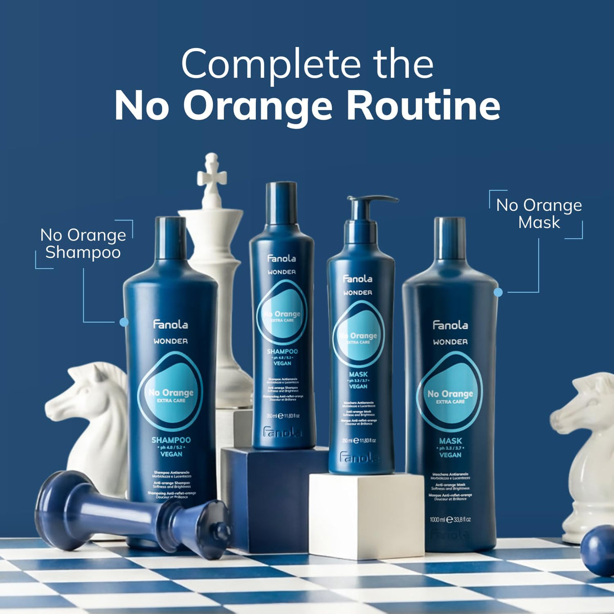 Styled hair after Fanola toning showing cooler, reduced-brassy finish and shine