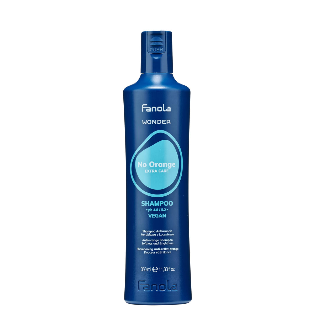 Fanola front bottle view showing product and benefits
