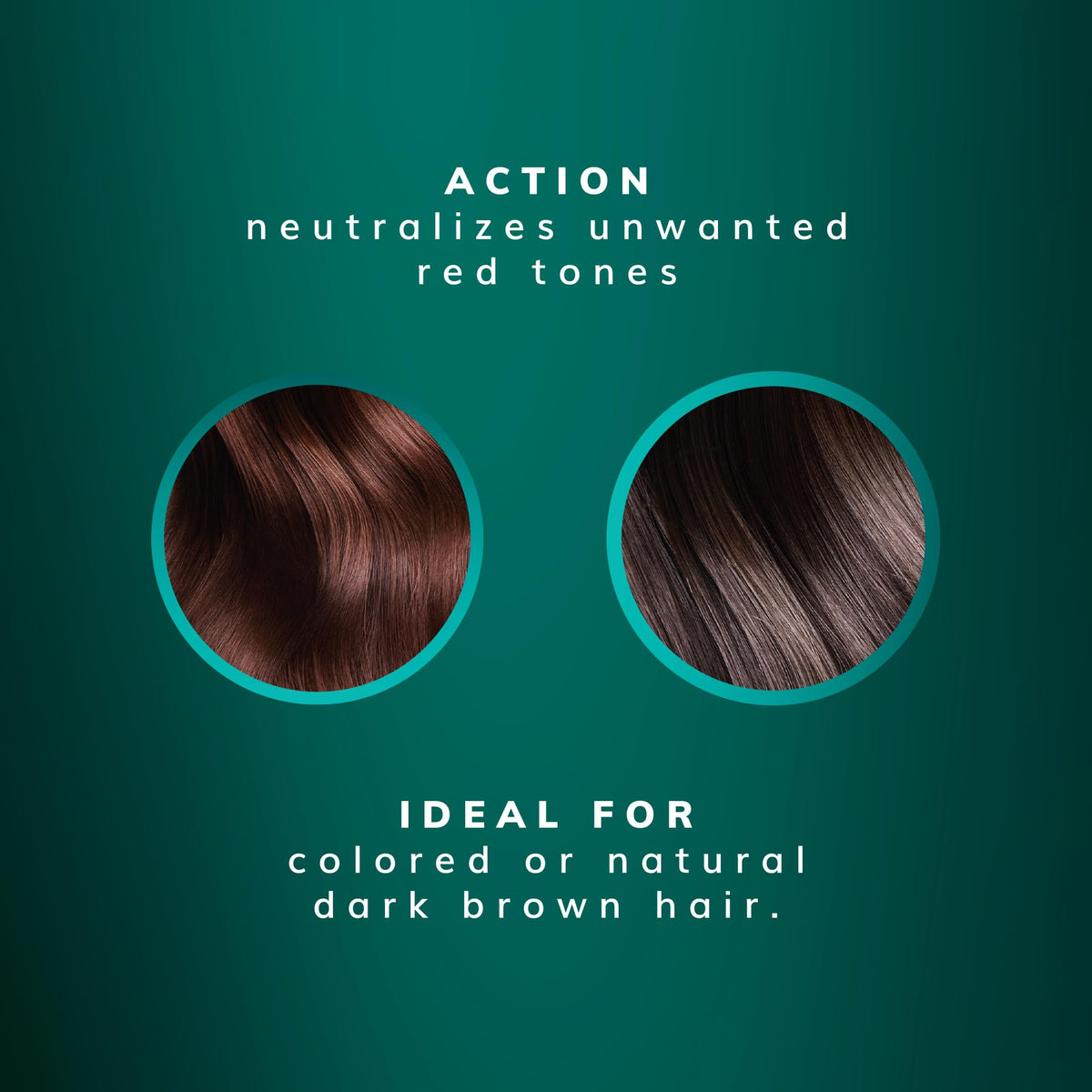 Fanola applying mask on brunette hair for neutralizing red tones