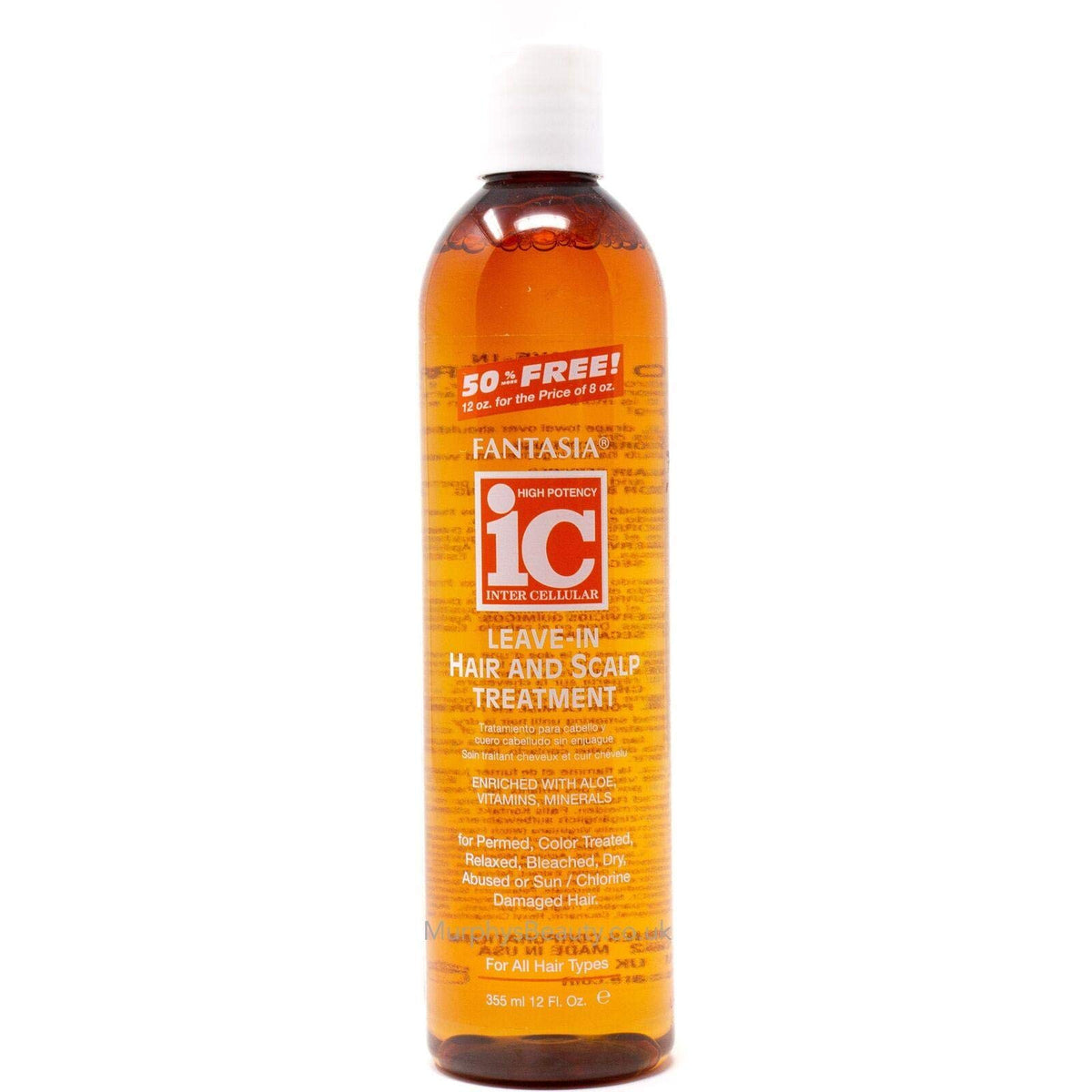 Fantasia front bottle view showing label and 12 oz size, lightweight conditioning benefit