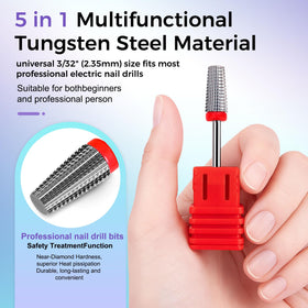 FANTEXY side profile highlighting 3/32" shank and five-step cutting zones for versatile use