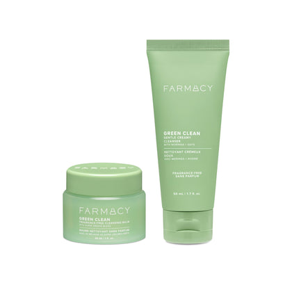 Farmacy cleansing balm front jar shows label and eco packaging benefit