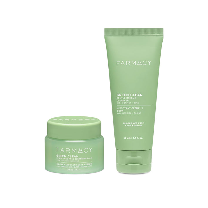 Farmacy cleansing balm front jar shows label and eco packaging benefit