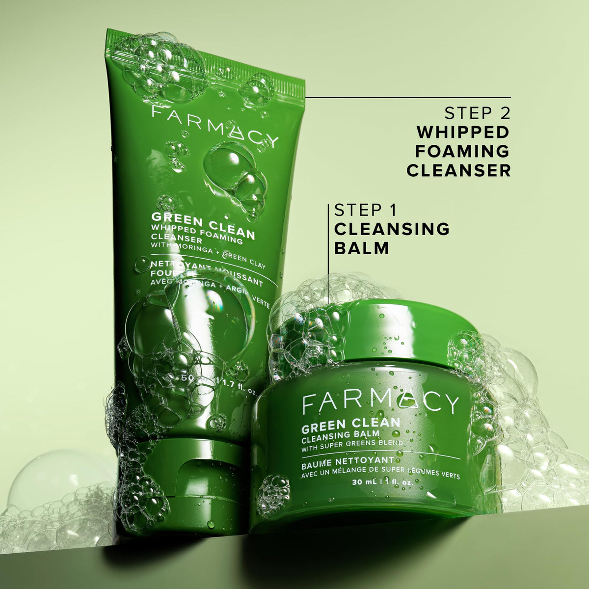 Farmacy cleansing balm texture close-up demonstrating smooth, meltable balm