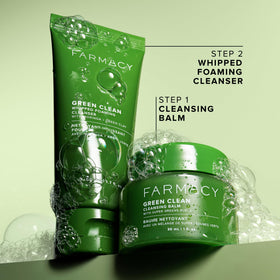 Farmacy cleansing balm texture close-up demonstrating smooth, meltable balm