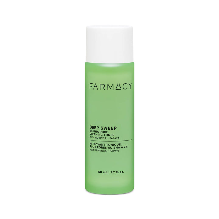 Farmacy front bottle view showing label and compact 50ml size for convenience