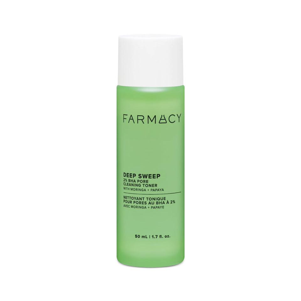 Farmacy front bottle view showing label and compact 50ml size for convenience
