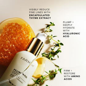 Farmacy thyme extract close-up emphasizing natural encapsulated ingredient benefit