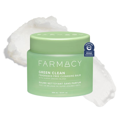 Farmacy jar front view showing label and clean design, highlights product clarity