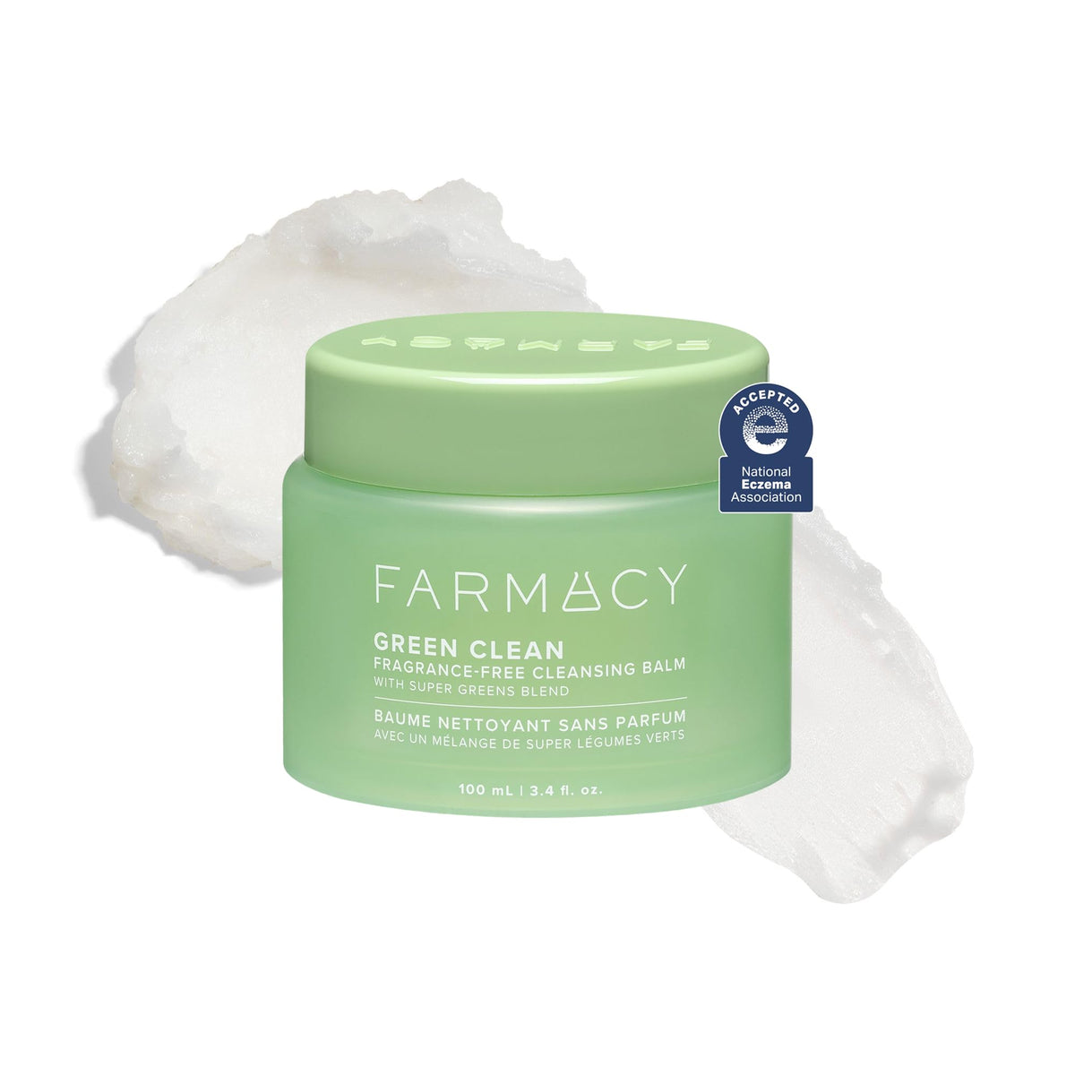 Farmacy Green Clean front jar showing clean packaging and product benefit