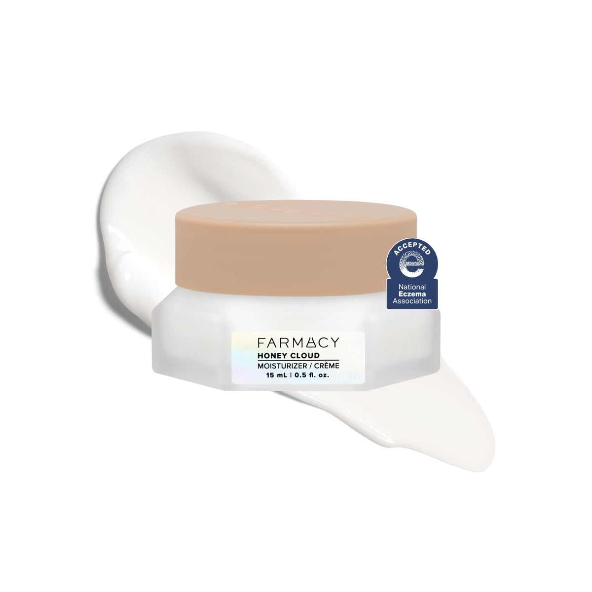Farmacy Honey Cloud front packaging shows jar and label, highlights lightweight benefits