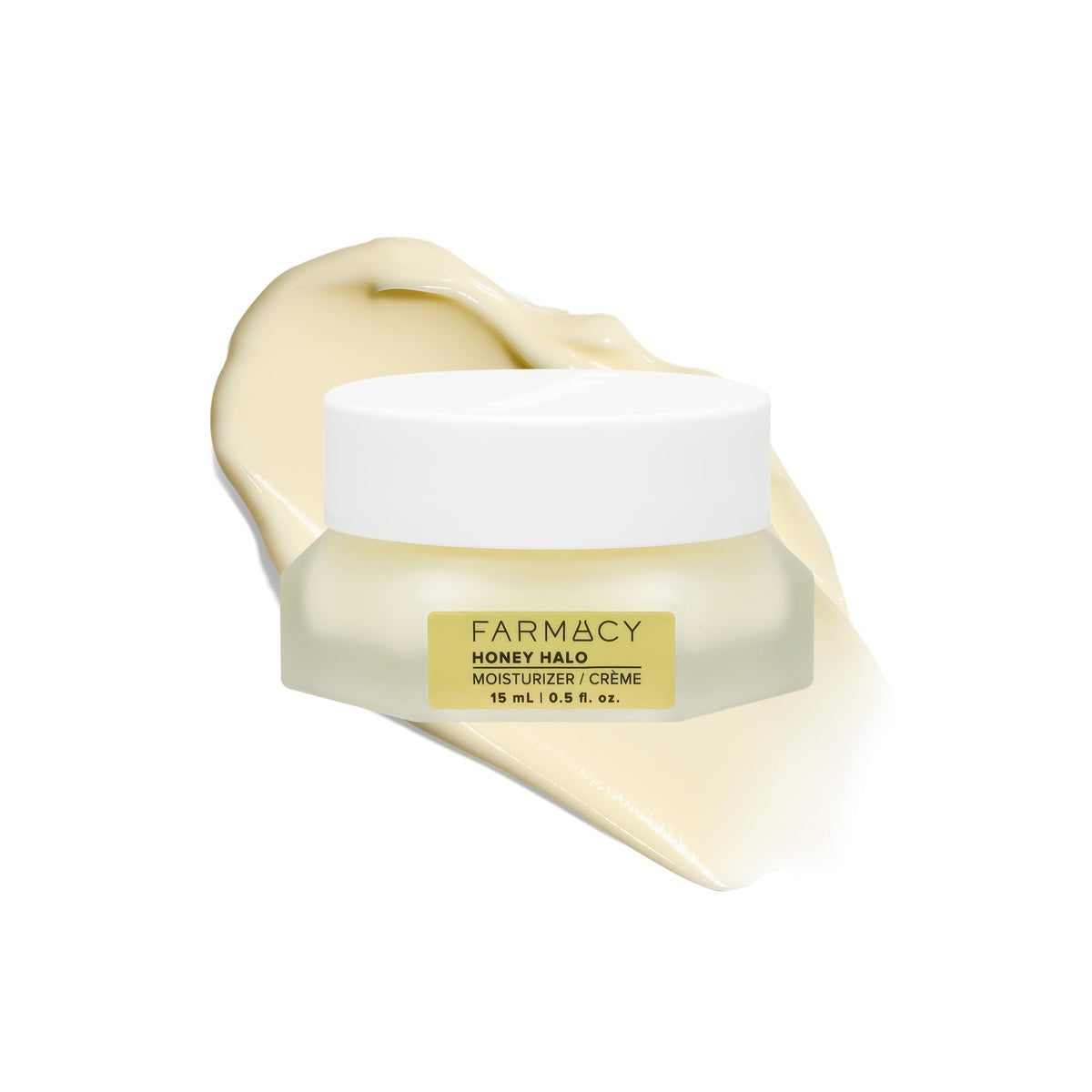 Farmacy front packaging showing compact 15ml jar and branding, ideal for travel