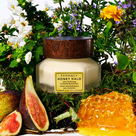 Farmacy buckwheat honey ingredient shot highlighting antioxidant hydration benefit