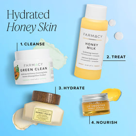 Farmacy moisturizer tucked in travel pouch showing portability and on-the-go hydration