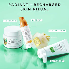 Farmacy product with moringa and winter cherry botanicals illustrating pollution and blue light support
