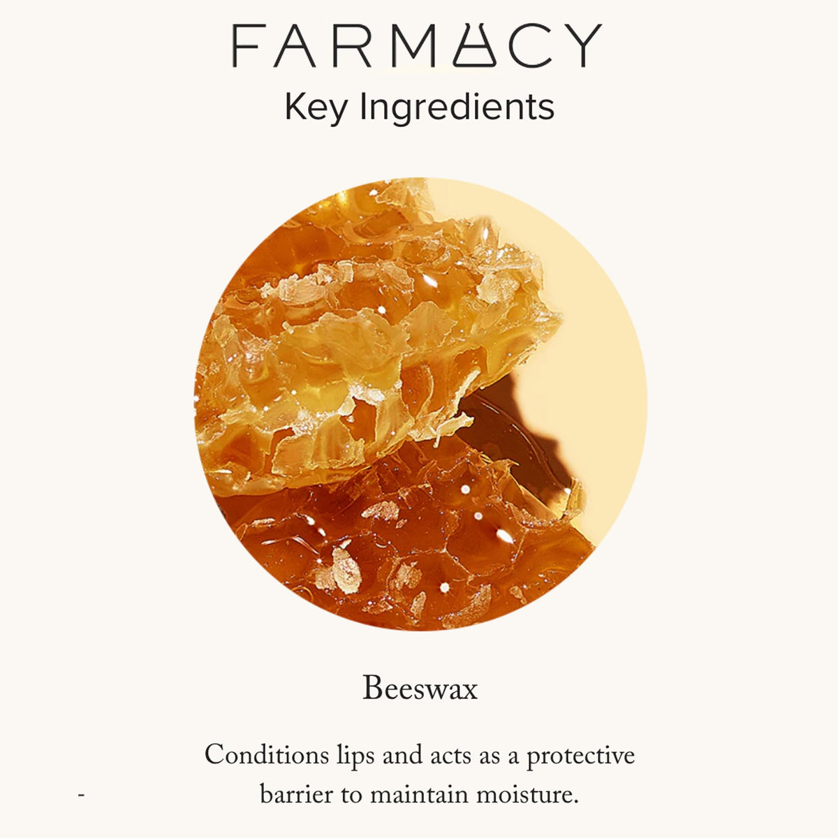 Farmacy product label close-up showing ingredient highlights and usage