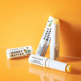 Farmacy close-up texture swipe of balm demonstrating smooth finish
