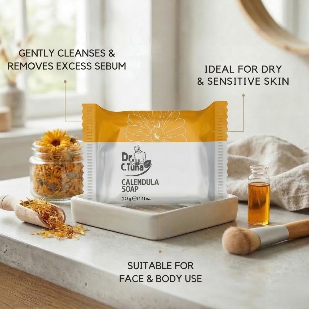 FARMASi calendula soap being used on hands for soft hydration