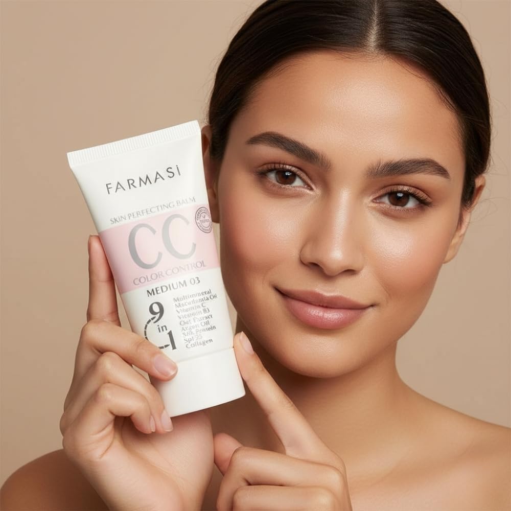 FARMASi texture swipe of CC cream demonstrating smooth blendability and natural finish