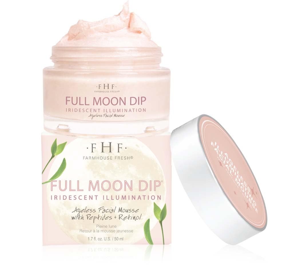 FarmHouse Fresh Full Moon Dip front jar showing label and shimmer for luminous hydration