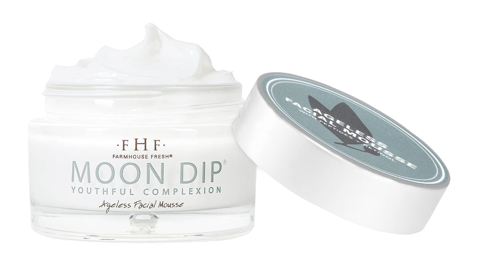 FarmHouse Fresh Moon Dip front packaging showing product and size, conveys gentle anti-aging benefits