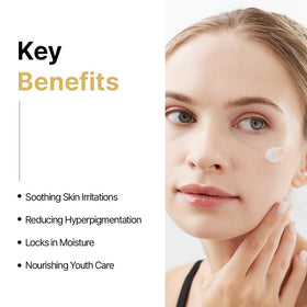 FARMSTAY cream absorbing on skin side-by-side showing non-greasy finish benefit