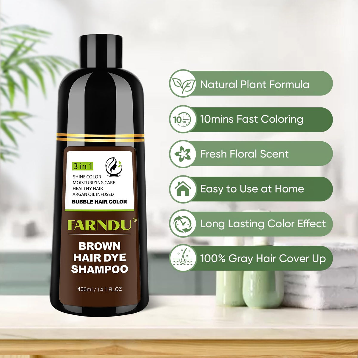 Farndu being applied to dry hair demonstrating simple 10–15 minute routine